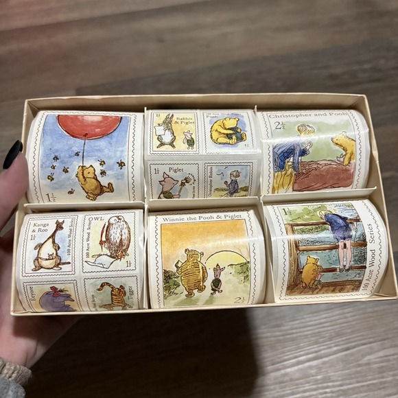 Disney Other - VTG Classic Winnie The Pooh Christopher Robin & Piglet Sticker Box Set